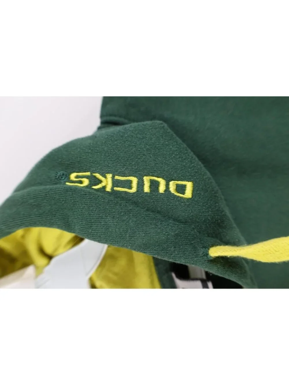 Vintage Y2K Mens Medium Distressed University of Oregon Hoodie Sweatshirt Green